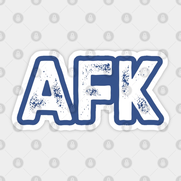 AFK Blue Sticker by Goin Ape Studios